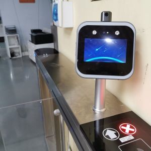 Buy cheap Smart Kiosk 5 Inch WiFi TCP Facial Recognition Thermometer product