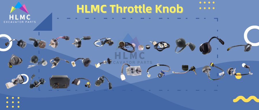 106-0107 E320D 320B 320C 312 365B Excavator Throttle Knob Rotary Switch 1060107