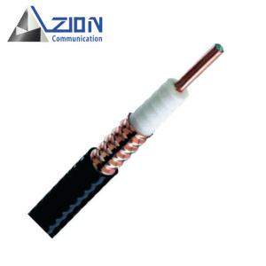 China 1/2 RF Coaxial Cable with CCA Conductor Corrugated Copper Tube and PE Jacket on sale