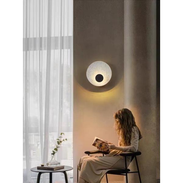 Decorative Luxury Stair Lamp Round shade Led Moon Wall Lamp For Hotel