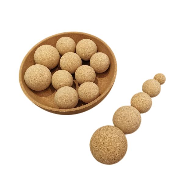 Best Sale Eco-Friendly Natural Wood Ball for Fitness Exercise Cork Yoga Ball