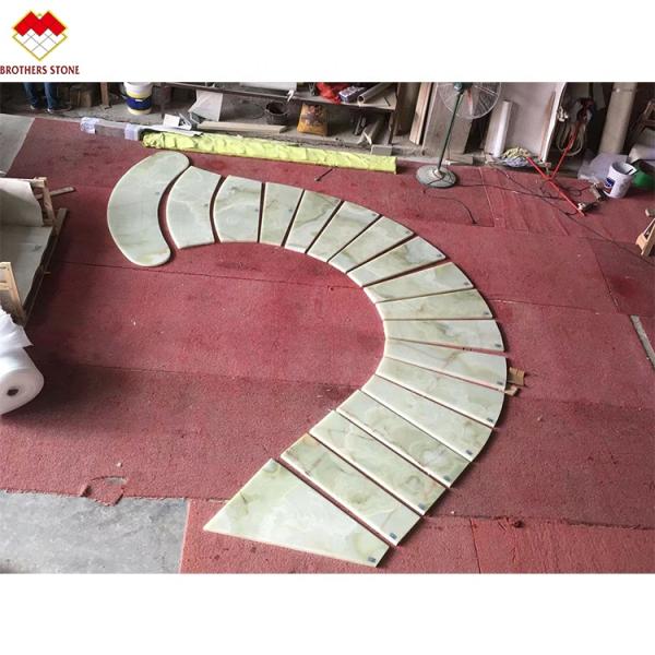 Customized Size Blue Quartz Countertops Backlit Brazil Blue Crystal Marble Stone at Good