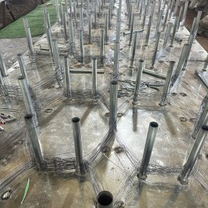 Invisible Anti Tank Barrier Fence Wire Obstacle Round Hole Mesh