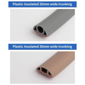 Brown Architecture PE Profile Customization PVC Cable Trunking Plastic Profiles
