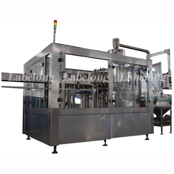 Automatic Carbonated Drink Bottling Machine 2.5-8KW 3 In 1 PLC Control