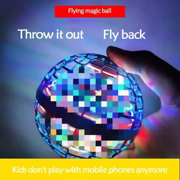Flying Flyorb Boomerang Magic with LED Mini Drone Colorful Hand Controlled Flying Orb Ball Spinner