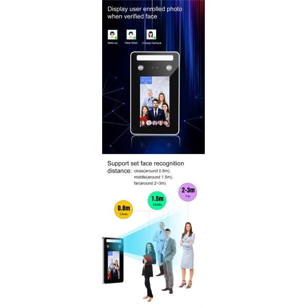 HD Screen 5 Inch Face Recognition Machines AI Based Live Smart Access Control