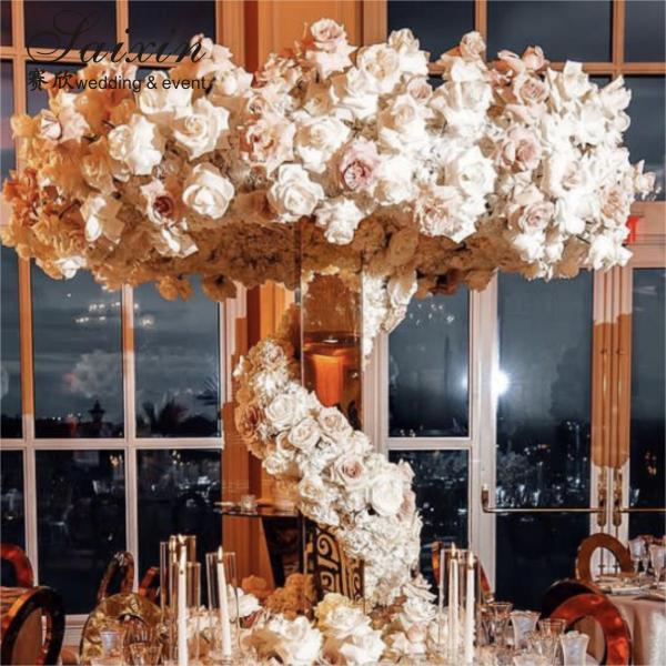 Clear Cemetery Flower Stand Wedding Centerpiece Table Decoration 75CM