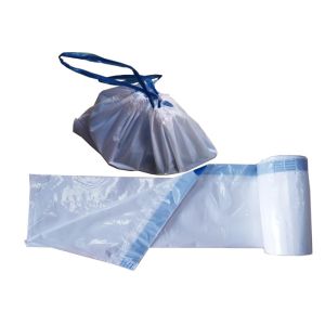Leakproof Recyclable Reusable Bags Poly Drawstring Trash Bags