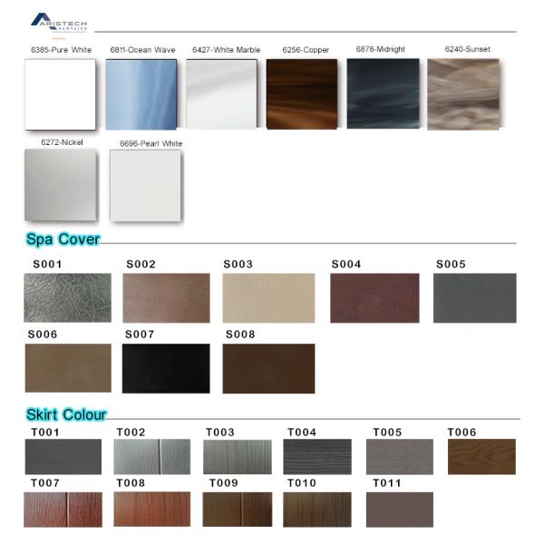 Luxury Acrylic Rectangular Swim Spa 10 Person Outdoor Whirlpool