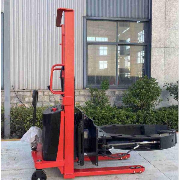350kg 772lb 6.56ft 2 Meters Semi Electric Roll Stacker Paper Roll Lifter For Handling Paper Roll Materials
