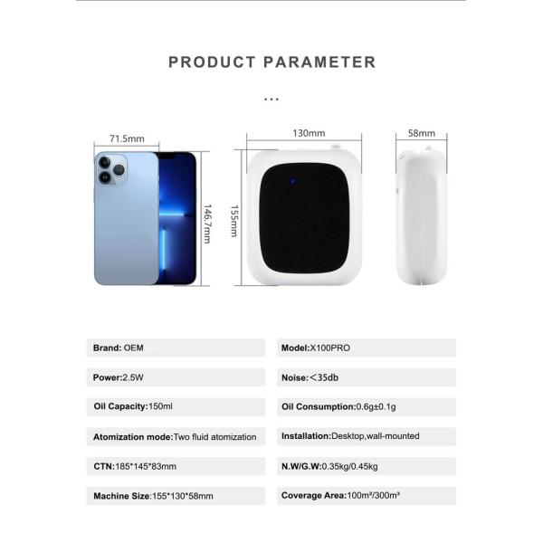 HOMEFISH Nano Spray Big Scent Diffuser Machine For Living Room 150ml