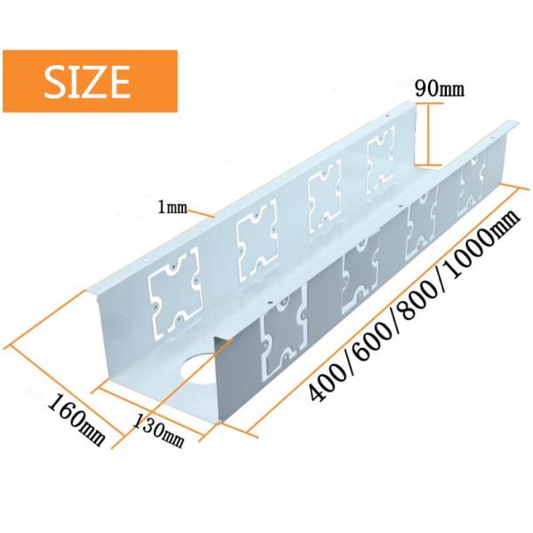 Desk Low Socket Slot Desktop Cable Box / U - Shaped Trunking Cable Slot 86 Panel Socket Office Desk Box