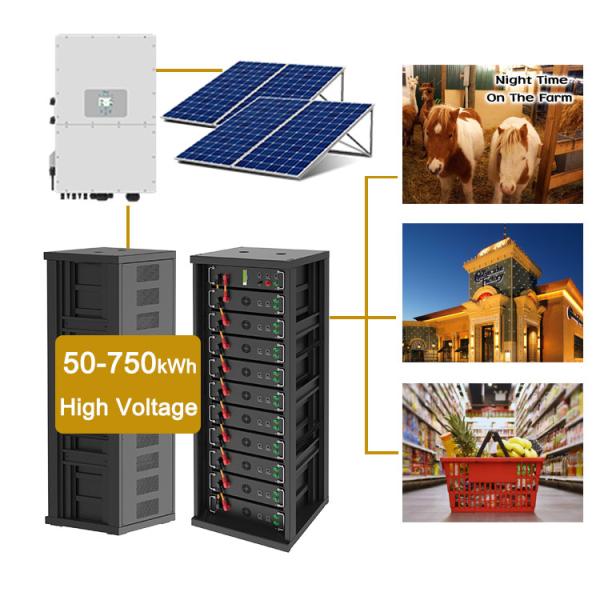 20KW 30KW high voltag Lifepo4 battery solar generator 50KW-750kw Industrial Solar Energy storage System