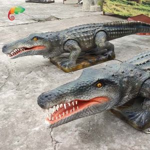 Water Resistant Animatronic Crocodile Customized Simulation Animals