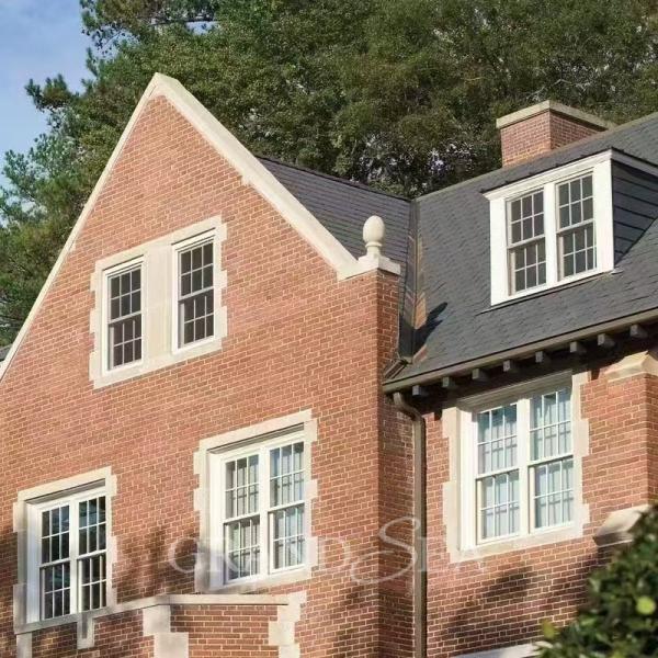 Hurricane Impact Aluminium Single Hung Windows for House Tempered Glass Double Glazed Double Hung Windows