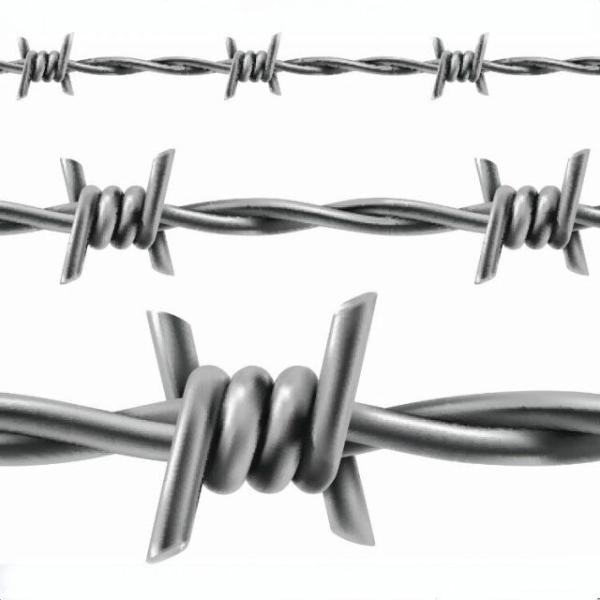 Oxidation Resistant Galvanized Barbed Wire Easy Assembled Long Use Life