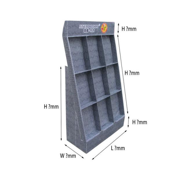 Modern 3 Tier Cardboard Counter Display Underwears Cloth Socks Display Stand