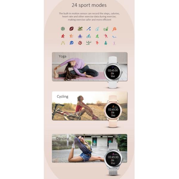 RTL8762C Bluetooth IOT Devices Continuous Auto Heart Rate Monitor Smartwatch