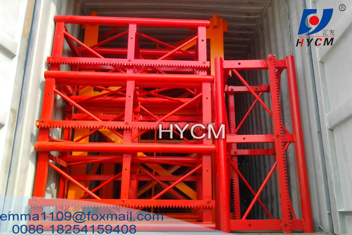 SC100 1 tons Cage Incline Construction Hoist For Passenger And Materials