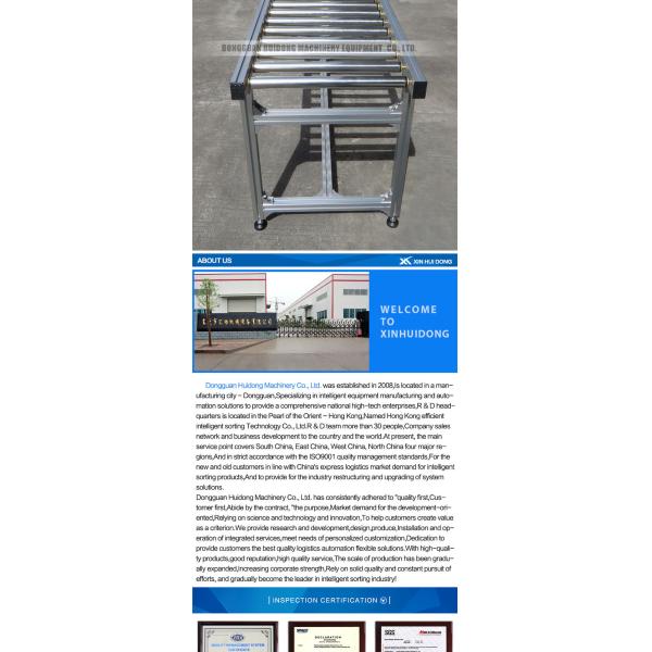 Customized Size Gravity Roller Conveyor Systems , Warehouse Conveyor Systems