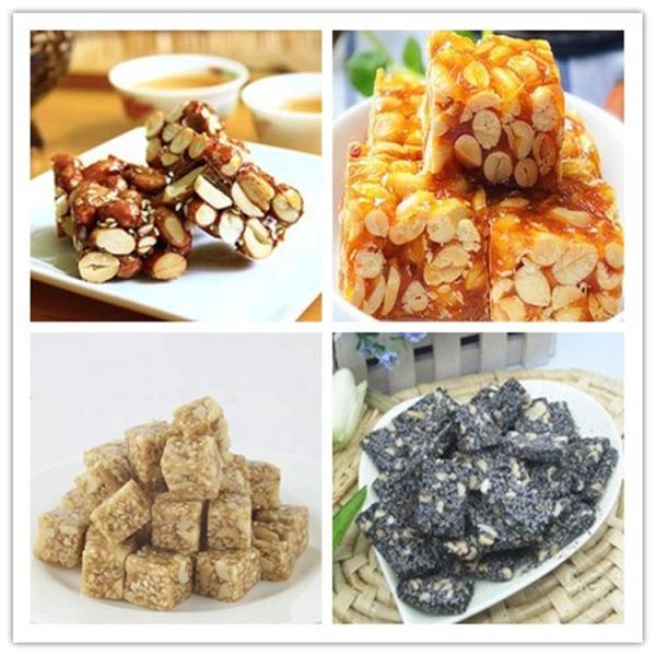 PLC Granola / Chikki Making Machine Cereal Bar Cutting With Mixing Blade