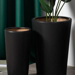 Buy cheap Nordic style black modern home decoration indoor outdoor large garden decoration flower ceramic plant pots product