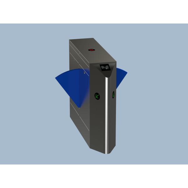 Double Moter Flap Barrier Gate Acrylic Counter Turnstiles With RFID Card Reader