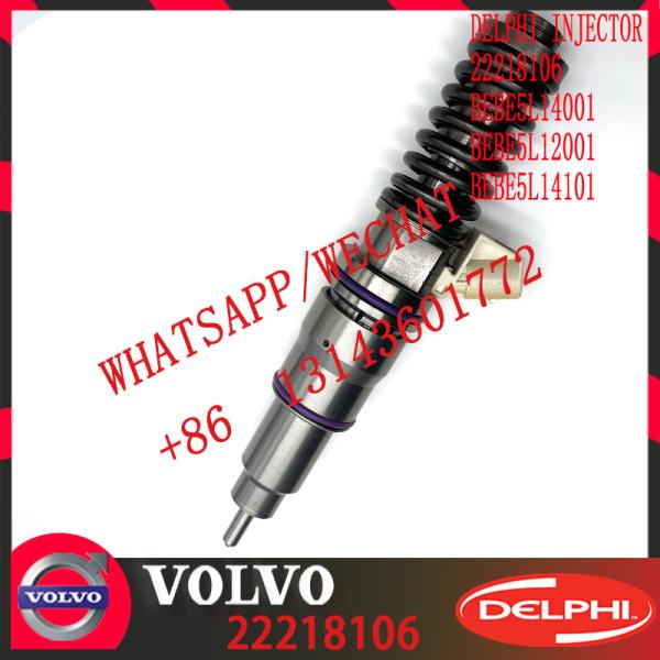 Common Rail Diesel Fuel Injector Assy 22218106 BEBE5L14001 BEBE5L12001 BEBE5L14101 22027810 E3.5 for VOVLO MD16 US14