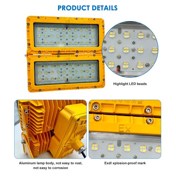 OEM ATEX Approved Led Lighting Tempered Glass Class 1 Div 1 Light Fixtures