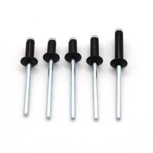 Buy cheap Aluminium Steel Pop Rivets with Open End Black Head ISO Standard 3/3.2/4/4.8/5/6 product