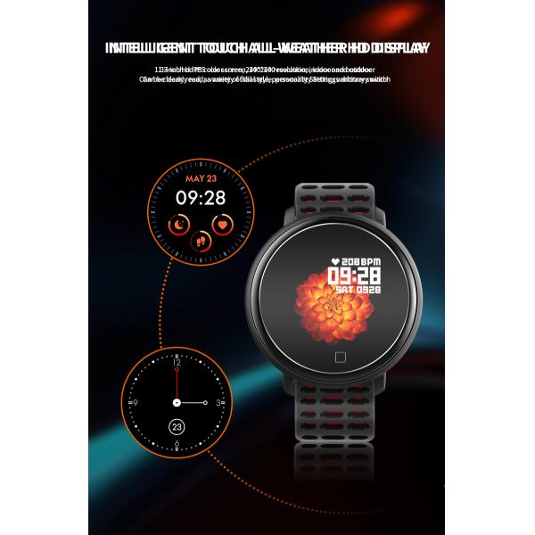 H31 Heart Rate Fitness Tracker NFC Touch Screen Silicone Watch Tape Social Sharing Smartwatch