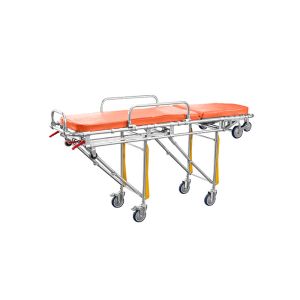 Mobile Medical Adjustable Backrest Automatic Loading Ambulance Stretcher