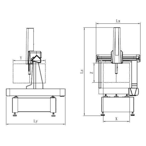 Moving Bridge CMM Coordinate Measuring Machines Naquina 686 CE Certified