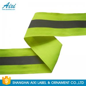 Buy cheap 100% Polyester Ribbons Reflective Safety Tape Single Sided With Offer Printing product