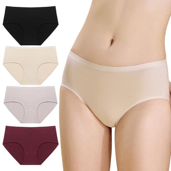 Plus Size Cotton On Period Panties Trilayers Mid Waist Plain Dyed
