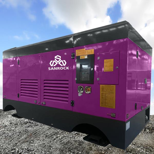 25m3/min Air Consumption 17bar Portable Diesel Screw Air Compressor for Water Well Drilling Machine