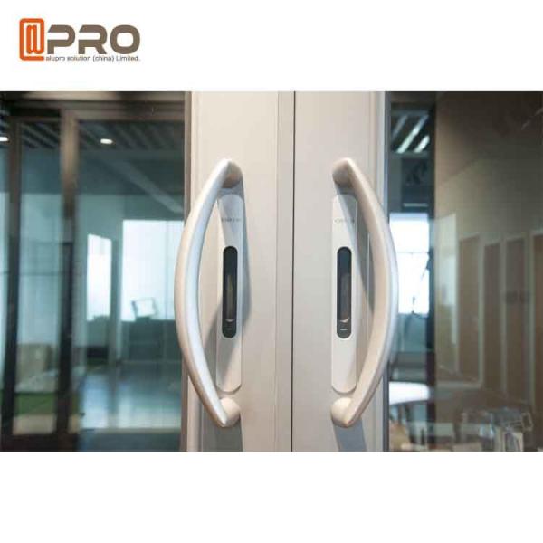 Modern Aluminum Clear Tempered Glass Sliding Door For Venting ISO9001 slide door aluminum profile automatic sensor glass