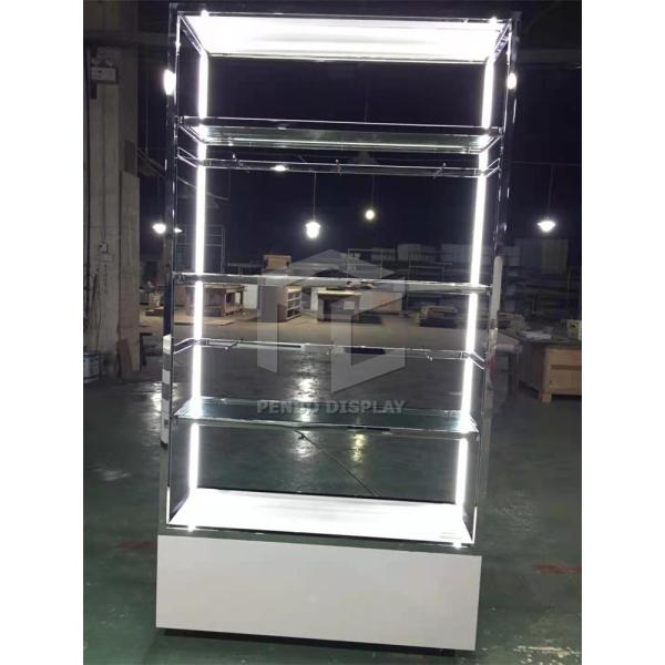 Monomer Design Glass Display Cabinet For Bags With T4 LED Lighting