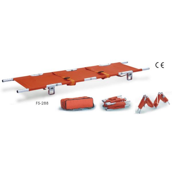 First Aid Supplies 4 Fold Stretcher, High-Strength Aluminum Alloy And Nylon Mesh