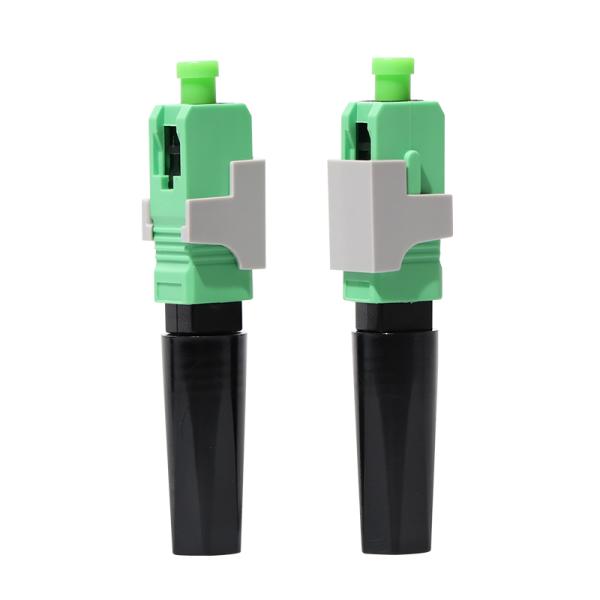 Pre Embedded FTTH Fiber Optic Drop Cable SC Field Assembly Connector