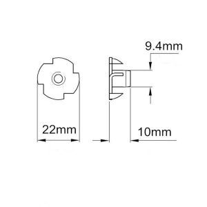 M8 T-Nut,Zinc plating, Rohs