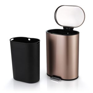 Rose Gold 410 Stainless Steel Step Trash Can