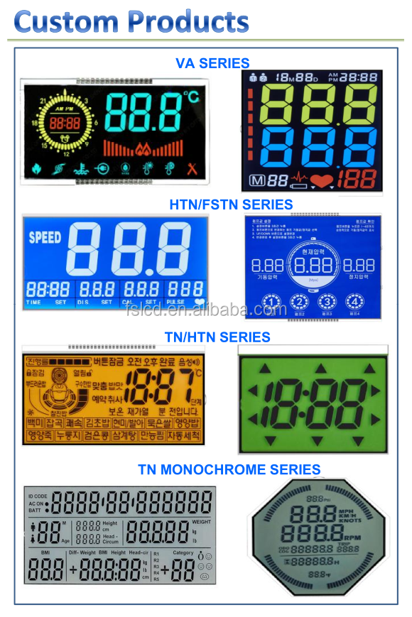 Custom Dot Matrix FSTN LCM Display Module , 128x64 Pixels Graphic COG LCD Module