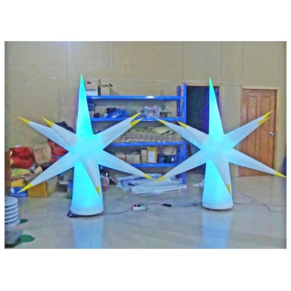 Star Shape Inflatable Led Light , Inflatable Column For Outdoor Event Decoration