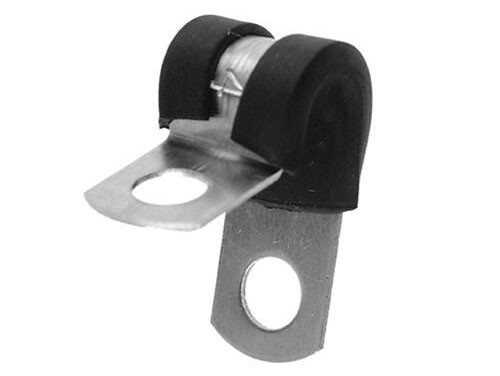 Rubber Cushioned Aluminum Brake Hose Clips Clamps Anoidized Surface