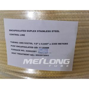 PVDF Encapsulated Control Line Duplex Stainless Steel Capillary Tubing