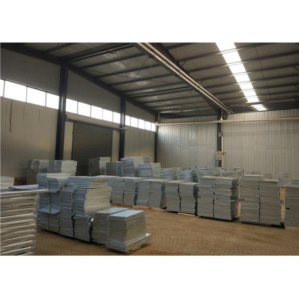 City Road Galvanized Steel Walkway Grating Silver Appearance With Hinge / Round Bar