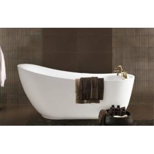 Buy cheap Oval Shape Acrylic Massage Bathtub Size 1700*750*760mm With Gold Shower Faucet product
