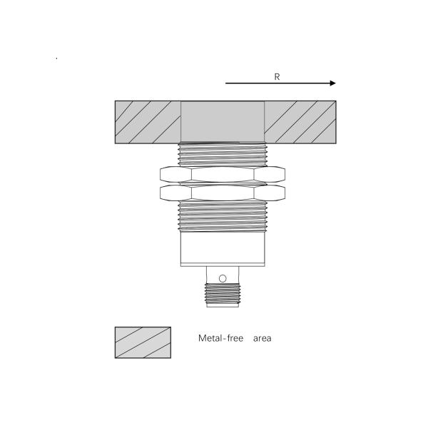 RFID Reader Head 0-70mm Read Write Range With RS-232 LED Display IP67 M30X1.5